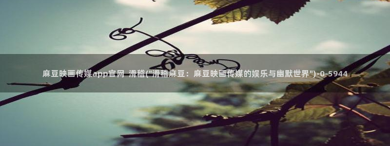麻豆传媒官网全集：麻豆映画传媒app官网  滑稽(\