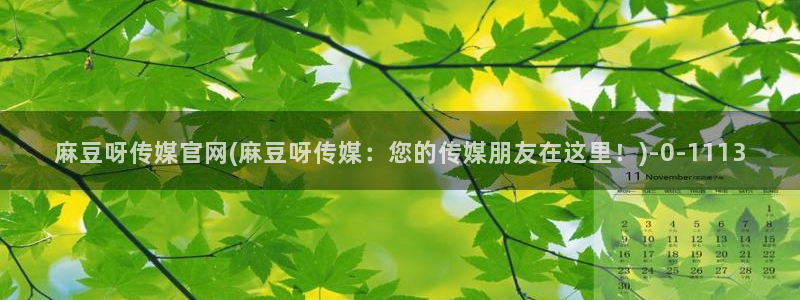 麻豆传媒官网 在线:麻豆呀传媒官网(麻豆呀传媒:您的传媒朋友在这里!)